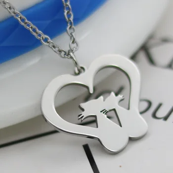 Wholesale Fashion Stainless Steel Women Necklace Couple Cat Pendant Necklace Valentine's Day Jewelery Cute Personality Love Gift
Wholesale Fashion Stainless Steel Women Necklace Couple Cat Pendant Necklace Valentine's Day Jewelery Cute Personality Love Gift