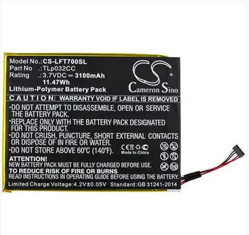 Cameron Sino 3100mAh battery for ALCATEL 9005X One Touch Pixi 8 8.0 3G OT-9005X TLp032CC Tablet Battery
Cameron Sino 3100mAh battery for ALCATEL 9005X One Touch Pixi 8 8.0 3G OT-9005X TLp032CC Tablet Battery