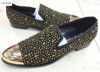 2020 new men dress shoes rhinestone stud loafers wedding shoes men party shoes iron toe business shoes diamond gold loafers male
2020 new men dress shoes rhinestone stud loafers wedding shoes men party shoes iron toe business shoes diamond gold loafers male