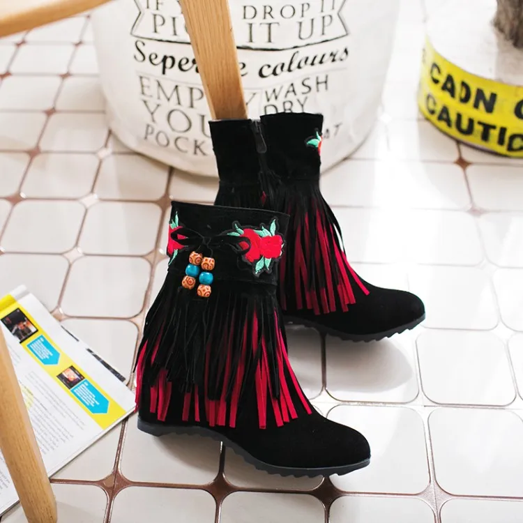 Big Size 9 10 12 boots women shoes ankle boots for women ladies boots Round head fringe side zipper
Big Size 9 10 12 boots women shoes ankle boots for women ladies boots Round head fringe side zipper