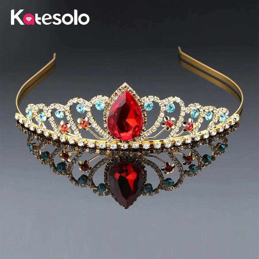 New Gold Color Bridal Tiaras Crowns Red Crystal Rhinestone Pageant Prom Bridal Wedding Hair Accessories Headband Wedding Tiara
New Gold Color Bridal Tiaras Crowns Red Crystal Rhinestone Pageant Prom Bridal Wedding Hair Accessories Headband Wedding Tiara