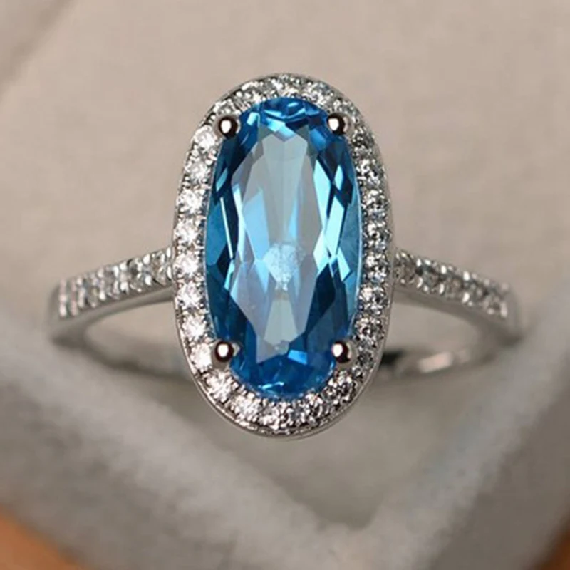 Female Crystal Blue Oval Gemstone Topaz Stone Ring Green Water Blue Ring Wedding Band Jewelry Promise Engagement Rings For Women
Female Crystal Blue Oval Gemstone Topaz Stone Ring Green Water Blue Ring Wedding Band Jewelry Promise Engagement Rings For Women
