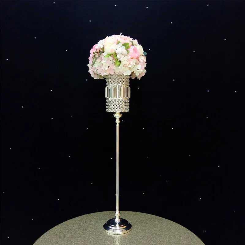 2PCS/lot Stunning Wedding Candle Holder Tall Candle Pillar with Silver Metal And Crystal Bead for Wedding Party Event
2PCS/lot Stunning Wedding Candle Holder Tall Candle Pillar with Silver Metal And Crystal Bead for Wedding Party Event
