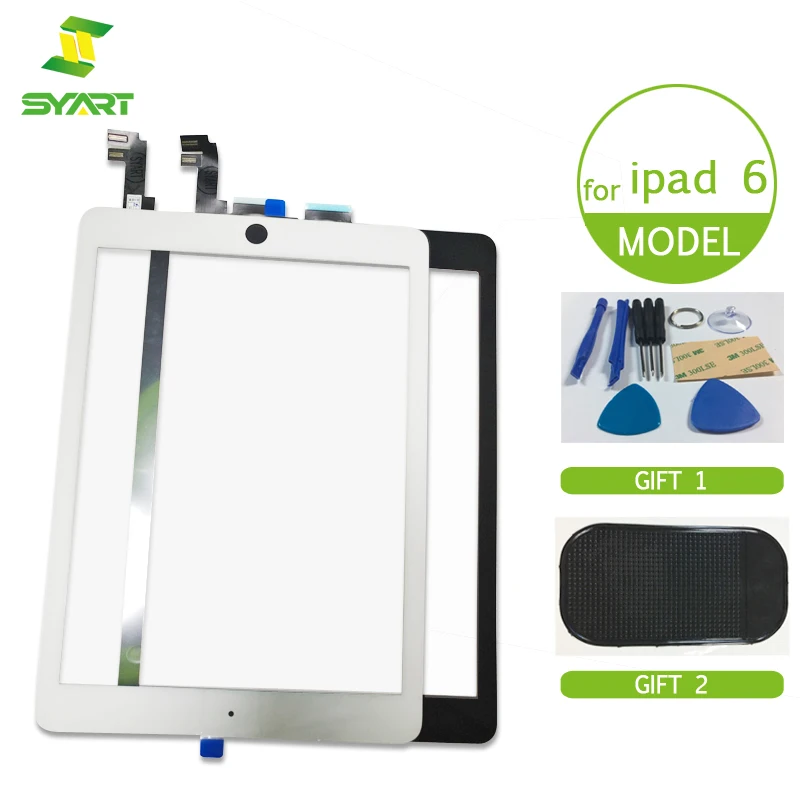 SYART Best quality Touch Screen Glass Digitizer Replacement For iPad 6 iPad air 2 ipad6 Front Glass touchscreen
SYART Best quality Touch Screen Glass Digitizer Replacement For iPad 6 iPad air 2 ipad6 Front Glass touchscreen