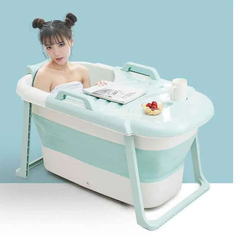 

Folding Bath Barrel Adult Bathtub Home Body Tub Adult Bath Barrel Children Bath Barrel Tub Thickening