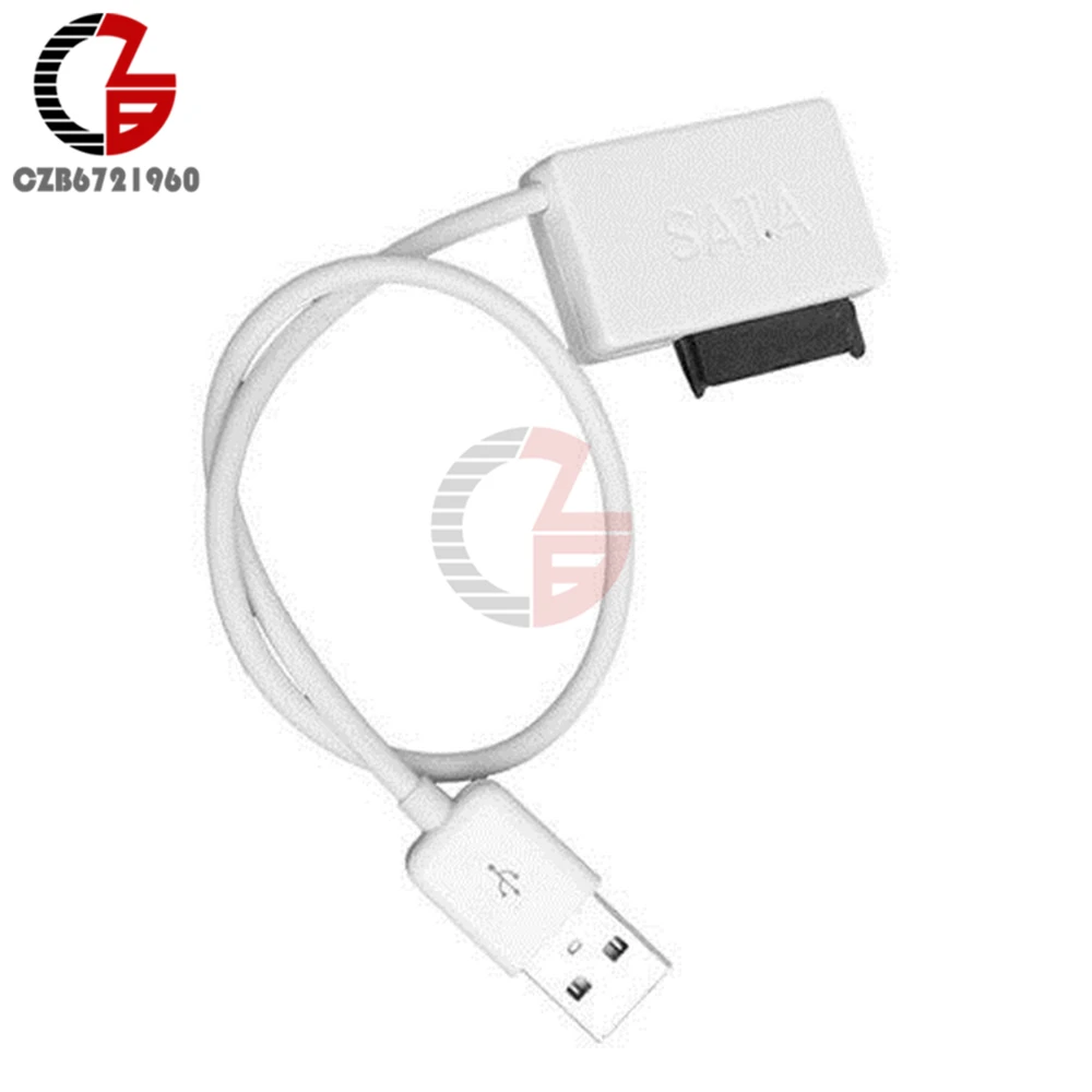 White USB 2.0 to Mini SATA 7+6 13Pin Adapter Converter Cable for Notebook CD/DVD ROM Slimline Drive
White USB 2.0 to Mini SATA 7+6 13Pin Adapter Converter Cable for Notebook CD/DVD ROM Slimline Drive