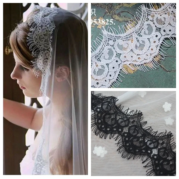 9M/Lot French Eyelash Lace Fabric Trim White black Floral Embroidery Guipure Lace Fabric Clothes Wedding Dress Accessories
9M/Lot French Eyelash Lace Fabric Trim White black Floral Embroidery Guipure Lace Fabric Clothes Wedding Dress Accessories