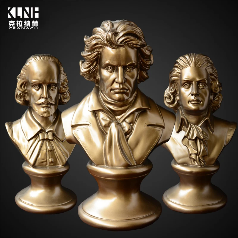 

sculpture of Beethoven's head music statue On the piano great and famous An ornamental work of wall home room Crafts Arts