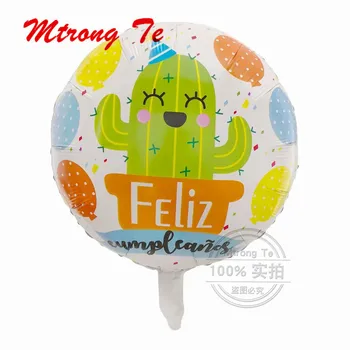50pcs 18inch Cactus Spanish Happy Birthday Helium Foil Balloons Cartoon Printed Feliz Birthday Party Baby Shower Decoration Ball
50pcs 18inch Cactus Spanish Happy Birthday Helium Foil Balloons Cartoon Printed Feliz Birthday Party Baby Shower Decoration Ball