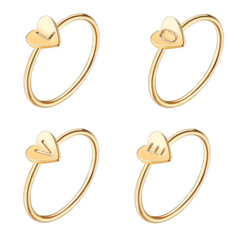 A-Z Initial Letter Ring Bohemian Engraved Letter Rings for Women Gold Color Heart Rings
A-Z Initial Letter Ring Bohemian Engraved Letter Rings for Women Gold Color Heart Rings