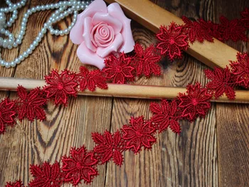 15 Meters 3cm 1.18" wide Dark Red Embroidery Water Soluble Lace Trim Wedding Bridal Garment Decoration BY20L11D80 Free Ship
15 Meters 3cm 1.18" wide Dark Red Embroidery Water Soluble Lace Trim Wedding Bridal Garment Decoration BY20L11D80 Free Ship