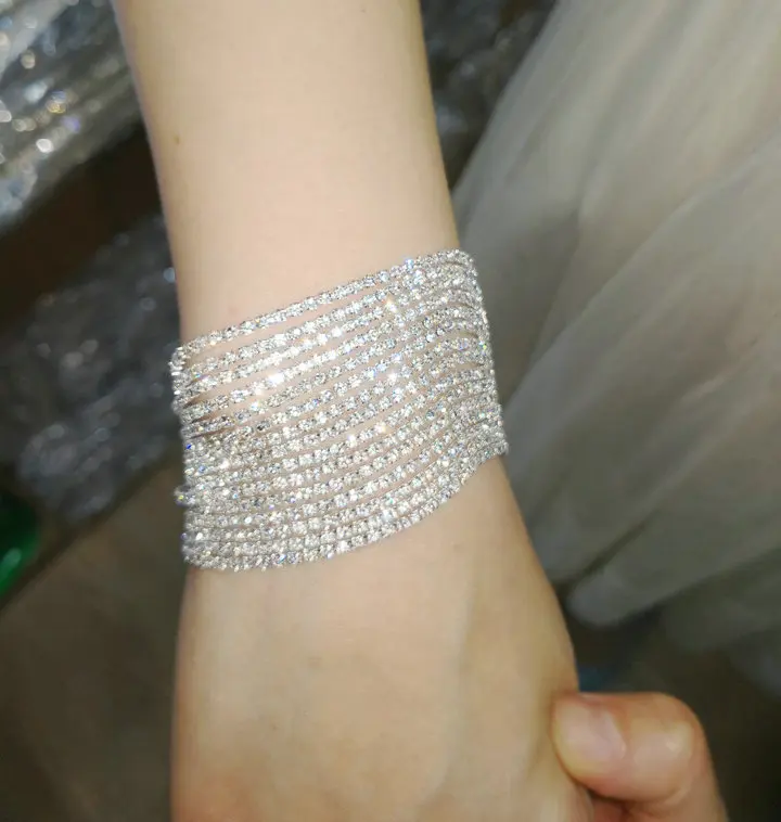 Silver Diamond Adjustable Rhinestone Statement Trendy Sexy Belly Dance bracelet With Clear Crystal
Silver Diamond Adjustable Rhinestone Statement Trendy Sexy Belly Dance bracelet With Clear Crystal