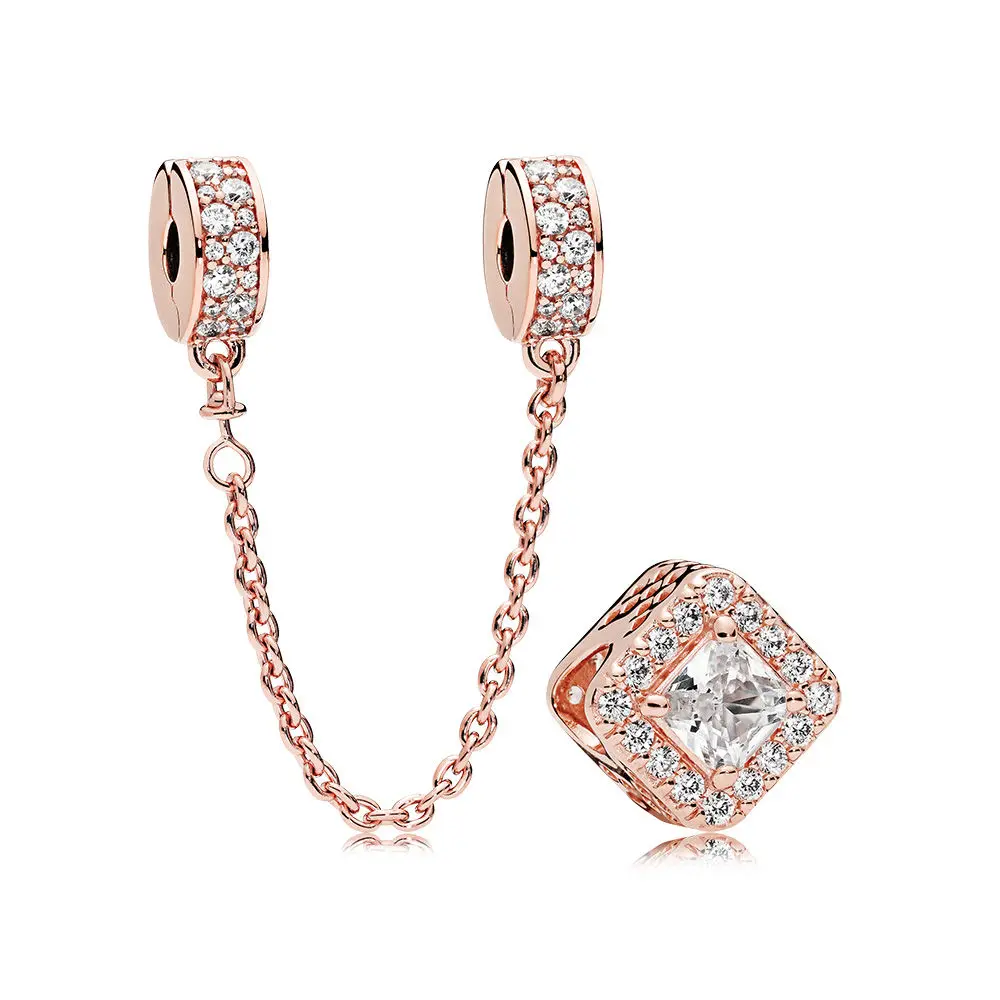 2018 NEW 100% 925 Sterling Silver Rose Gold Geometric Radiance Charm Pack Bead Safety Chain Fit Original Bracelets Jewelry Gift
2018 NEW 100% 925 Sterling Silver Rose Gold Geometric Radiance Charm Pack Bead Safety Chain Fit Original Bracelets Jewelry Gift