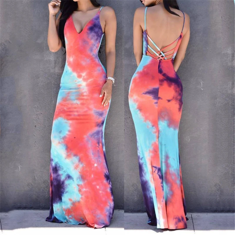 Women Dress 2019 Women Bodycon Rainbow Color Dresses Vestidos Sexy Summer Sleeveless V Neck Backless Maxi Party Beach Dresses
Women Dress 2019 Women Bodycon Rainbow Color Dresses Vestidos Sexy Summer Sleeveless V Neck Backless Maxi Party Beach Dresses