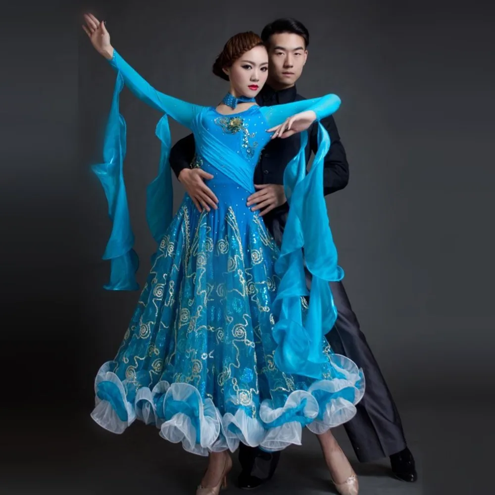 2018 new woman high-end boutique Ballroom Dance Costume Dress for competition blue/red sequins waltz/tango/foxtrot costumes
2018 new woman high-end boutique Ballroom Dance Costume Dress for competition blue/red sequins waltz/tango/foxtrot costumes