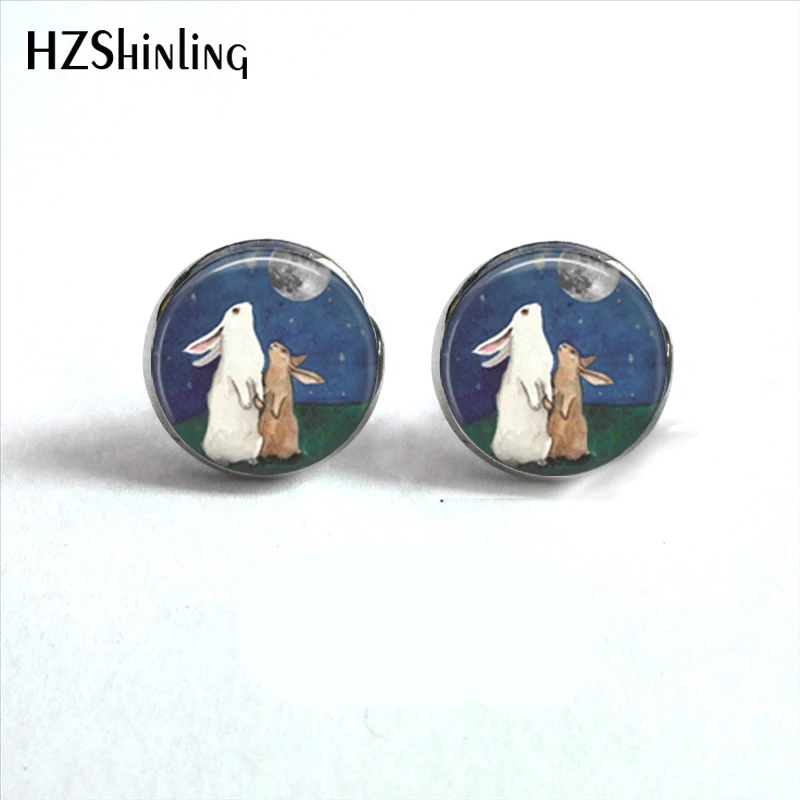 ED-001 New Fashion Rabbit and Moon Stud Earrings Handmade Cute Animal Rabbit Ear Studs Round Glass Dome Jewelry Wholesale HZ4
ED-001 New Fashion Rabbit and Moon Stud Earrings Handmade Cute Animal Rabbit Ear Studs Round Glass Dome Jewelry Wholesale HZ4