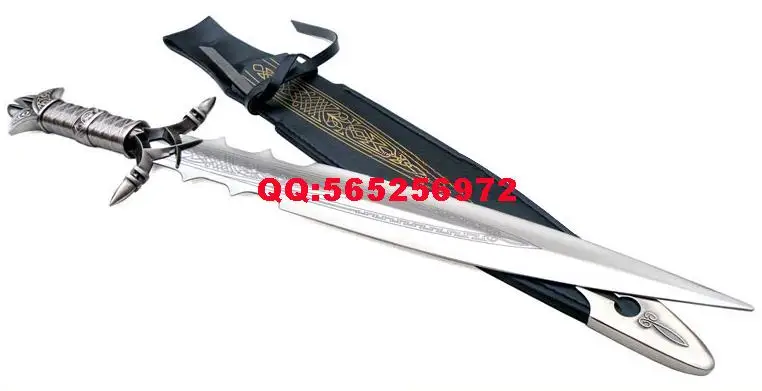 S4808 ANATHROS SWORD OF THE EARTH WARRIOR ALUEN KNIFE W/ BLACK LEATHER SHEATH 27"
S4808 ANATHROS SWORD OF THE EARTH WARRIOR ALUEN KNIFE W/ BLACK LEATHER SHEATH 27"