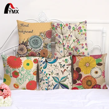 Cotton and Linen Sofa Plant Pillow Case Colorful Flowers Printing Cushion Cover for Car Office 45*45cm Pillowcases cojines
Cotton and Linen Sofa Plant Pillow Case Colorful Flowers Printing Cushion Cover for Car Office 45*45cm Pillowcases cojines