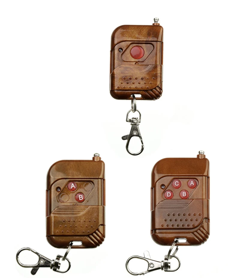 xuanlongyuan 1 2 4 CH RF mahogany Transmitter 1CH 2CH 4CH RF Wireless Remote Control ,315/433.92 MHZ,PT2264 /lamp/ Garage Door
xuanlongyuan 1 2 4 CH RF mahogany Transmitter 1CH 2CH 4CH RF Wireless Remote Control ,315/433.92 MHZ,PT2264 /lamp/ Garage Door