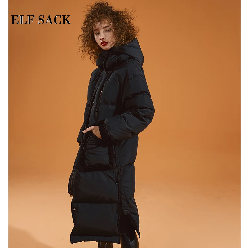 ELF SACK New Woman Down Coat 90% White Duck Down Full Zipper Femme Thick Jackets Casual Purple Female Coats For Winter Wearing
ELF SACK New Woman Down Coat 90% White Duck Down Full Zipper Femme Thick Jackets Casual Purple Female Coats For Winter Wearing