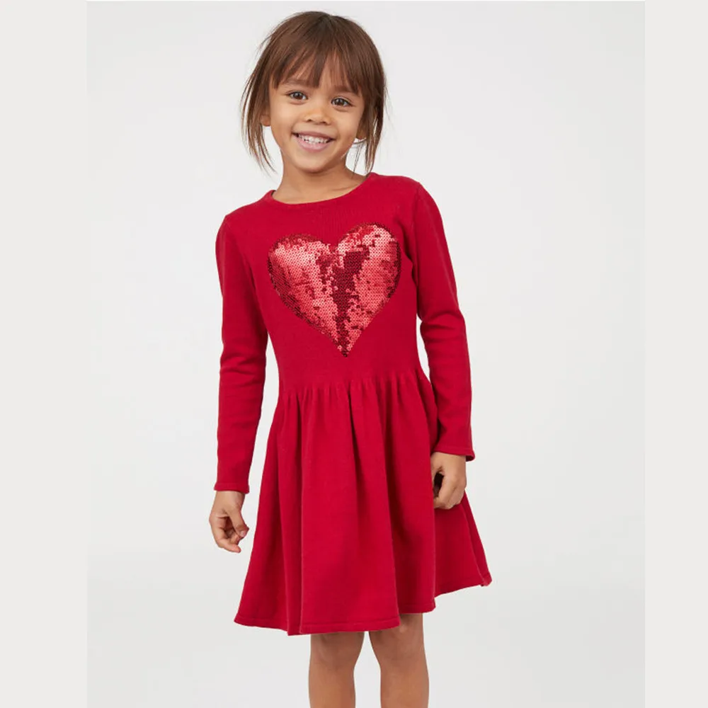 Girls Cotton Dress Butterfly Heart Star Reversible Sequines Kids Casual Dresses Long Sleeve Christmas Dress for Girls 2-7T
Girls Cotton Dress Butterfly Heart Star Reversible Sequines Kids Casual Dresses Long Sleeve Christmas Dress for Girls 2-7T