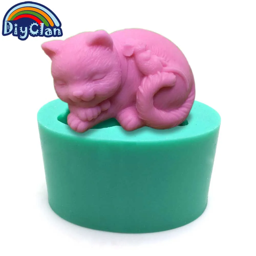Cat silicone candle mold animal cake decorating tools dairy kitten candle making modeling clay chocolate mould S0526XM
Cat silicone candle mold animal cake decorating tools dairy kitten candle making modeling clay chocolate mould S0526XM