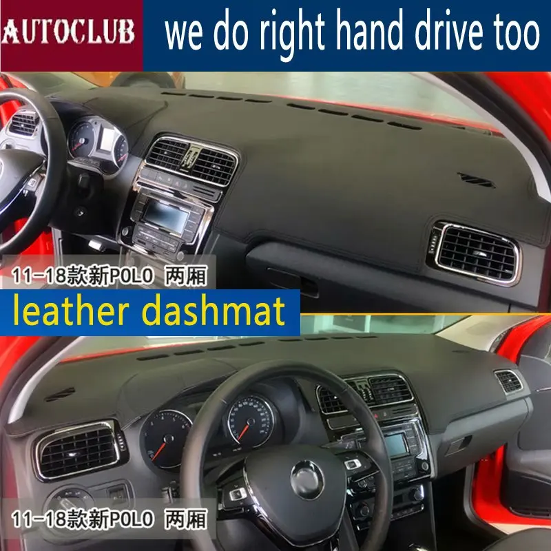 Кожаный коврик для Vw Volkswagen Polo Mk5 Vento 2009-2017 крышка приборной панели автомобильный