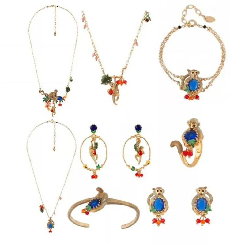 2018 Amybaby Scene From A Tropical Garden Couture Monkey Necklace Stud Earring Adjustable Ring Bracelet Bangle Jewelry For Party
2018 Amybaby Scene From A Tropical Garden Couture Monkey Necklace Stud Earring Adjustable Ring Bracelet Bangle Jewelry For Party
