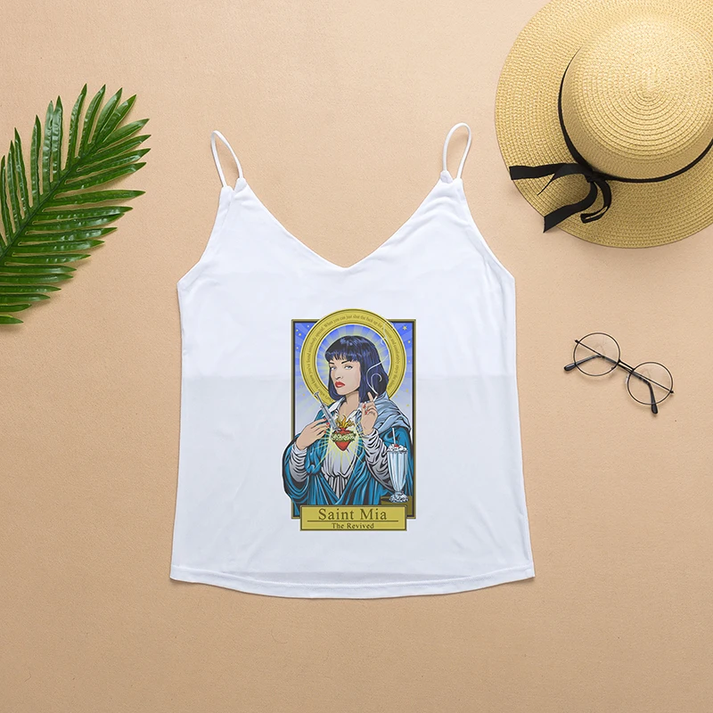 CZCCWD Summer Pulp Fiction Woman Fashion White Tank Top Women Sleeveless Straps Tank Top Gothic Leisure Streetwear White Shirt
CZCCWD Summer Pulp Fiction Woman Fashion White Tank Top Women Sleeveless Straps Tank Top Gothic Leisure Streetwear White Shirt