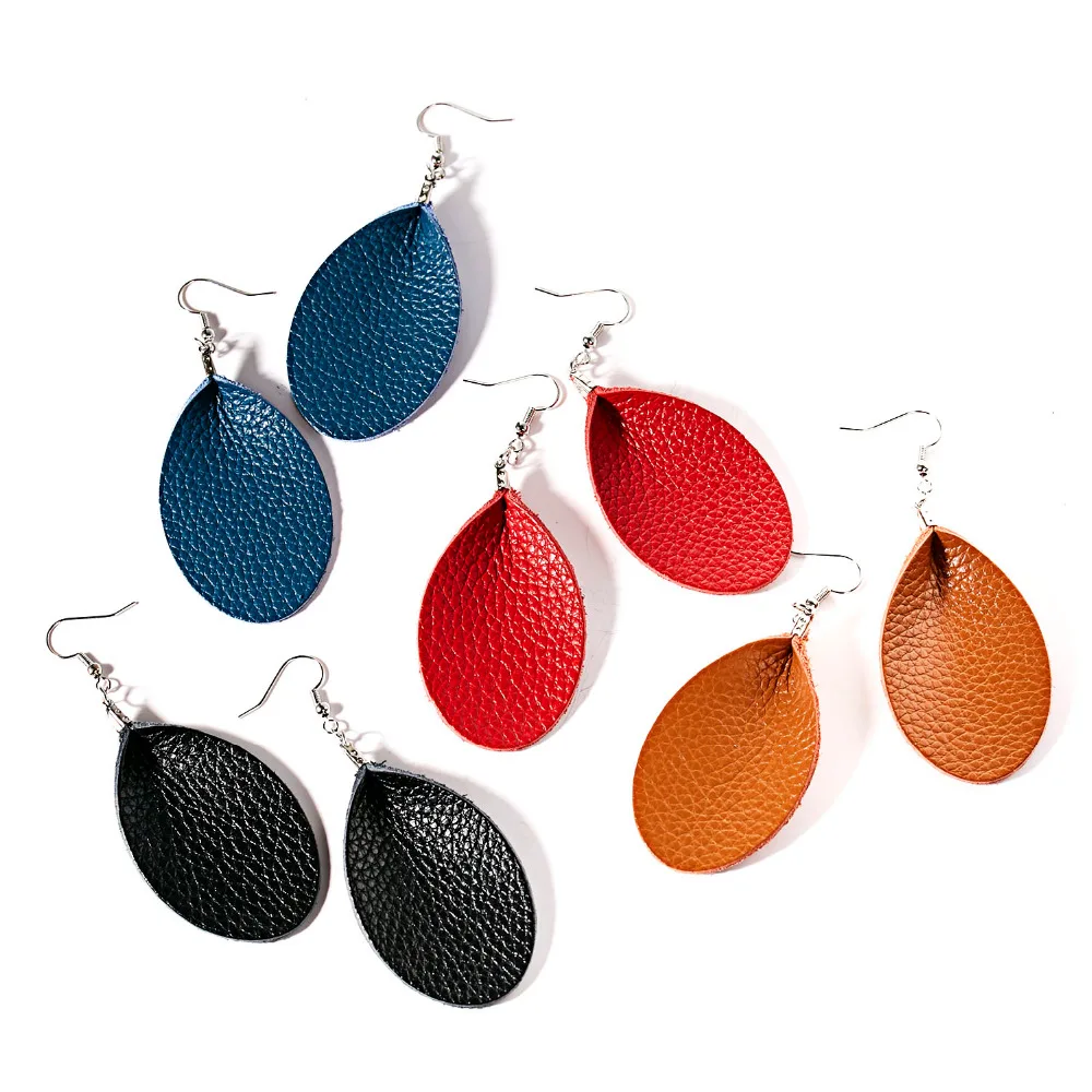 Rinhoo Handmade Genuine Leather Earring Oval Leaf Teardrop Dangle Hook Earrings Wedding Jewelry For Women Girls Earrings
Rinhoo Handmade Genuine Leather Earring Oval Leaf Teardrop Dangle Hook Earrings Wedding Jewelry For Women Girls Earrings