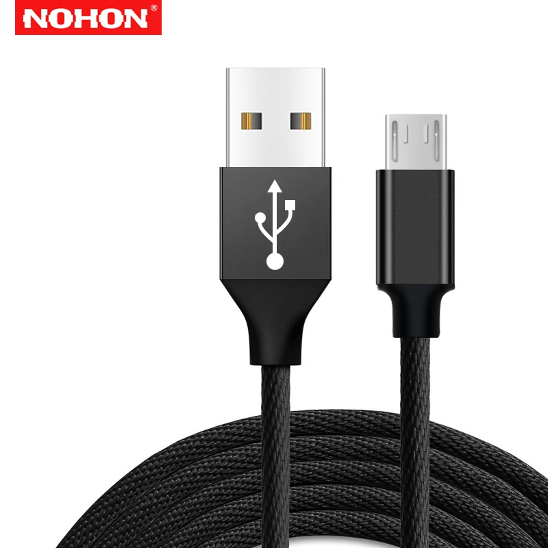 NOHON Android Micro USB кабель для Samsung S7 Edge LG V10 Redmi 5 6 Pro Note 4X 5A Honor Plus 7 7X 7C зарядки