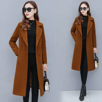 Autumn And Winter Coat Female Woolen Jacket Long Slim Plus Cotton 2020 New Woolen Jacket Women's Coats Lady Clothing
Autumn And Winter Coat Female Woolen Jacket Long Slim Plus Cotton 2020 New Woolen Jacket Women's Coats Lady Clothing