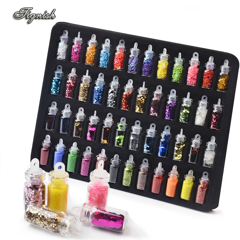 Tignish Mix 48 Bottles/Set Nail Art Glitter Powder Paillette Decoration Nail Acrylic Tips UV Gel Polish Sticker Tools
Tignish Mix 48 Bottles/Set Nail Art Glitter Powder Paillette Decoration Nail Acrylic Tips UV Gel Polish Sticker Tools