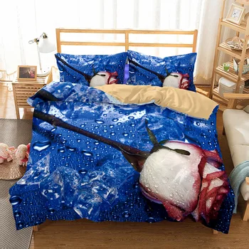 New 3D Blue Goblin Roses Cloves Flowers Duvet Cover 2/3pcs European American Family student dormitory Quilt cover pillowcase
New 3D Blue Goblin Roses Cloves Flowers Duvet Cover 2/3pcs European American Family student dormitory Quilt cover pillowcase
