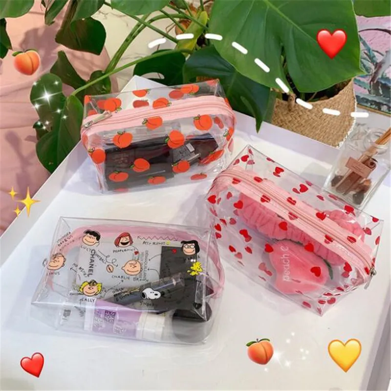 Clear Makeup Bag Portable Waterproof Women Cosmetic Bag Cartoon Large Capacity Girl Simple Wash Bag Storage Organizer
Clear Makeup Bag Portable Waterproof Women Cosmetic Bag Cartoon Large Capacity Girl Simple Wash Bag Storage Organizer