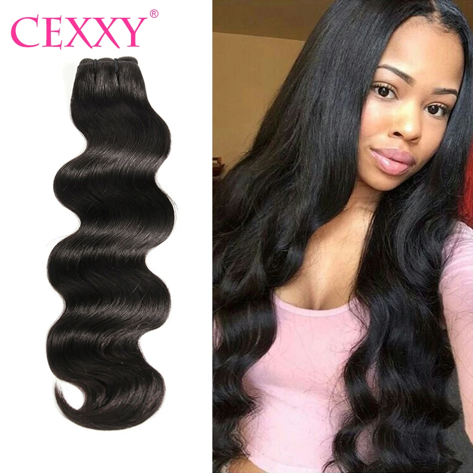

Cexxy Raw Body Wave Indian Virgin Hair Weave Bundles Natural Color Human Hair Extension 1PC/3PCS Free Shipping