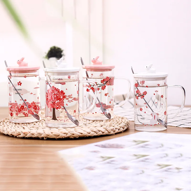 450ml Korean Style Cherry Blossom Pattern Milk Coffe Tea Cup Mug Office Single-layer Transparent Glass Gifts
450ml Korean Style Cherry Blossom Pattern Milk Coffe Tea Cup Mug Office Single-layer Transparent Glass Gifts