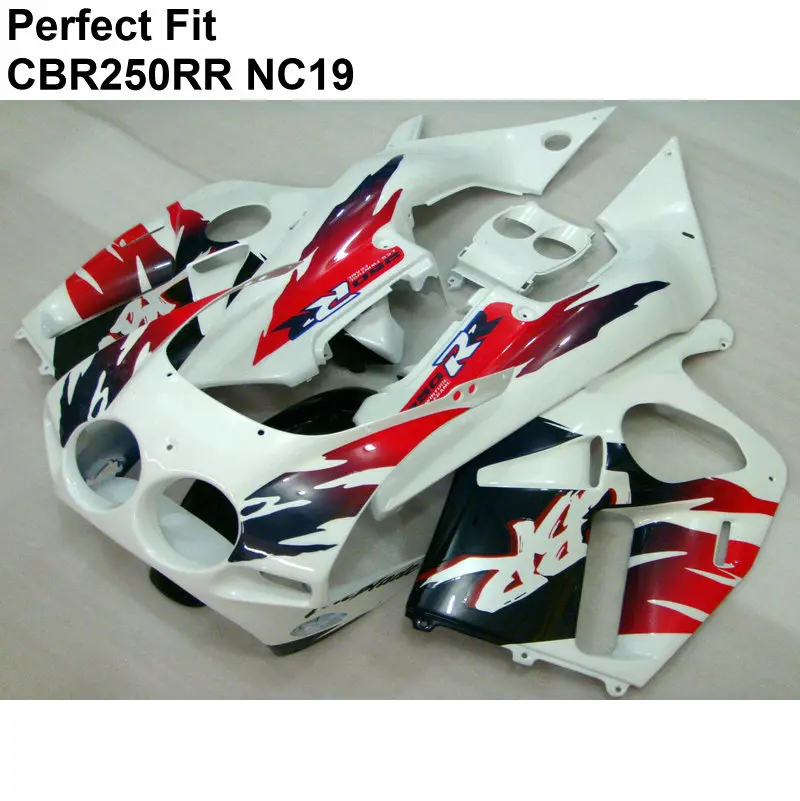 Injection molded for Honda CBR250RR NC19 fairing kit 1989 1990 CBR 250RR fairings white red VN01
Injection molded for Honda CBR250RR NC19 fairing kit 1989 1990 CBR 250RR fairings white red VN01