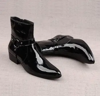 British paint leather men's pointed toe boots autumn winter night shop high top leather zipper men's Martin boots
British paint leather men's pointed toe boots autumn winter night shop high top leather zipper men's Martin boots
