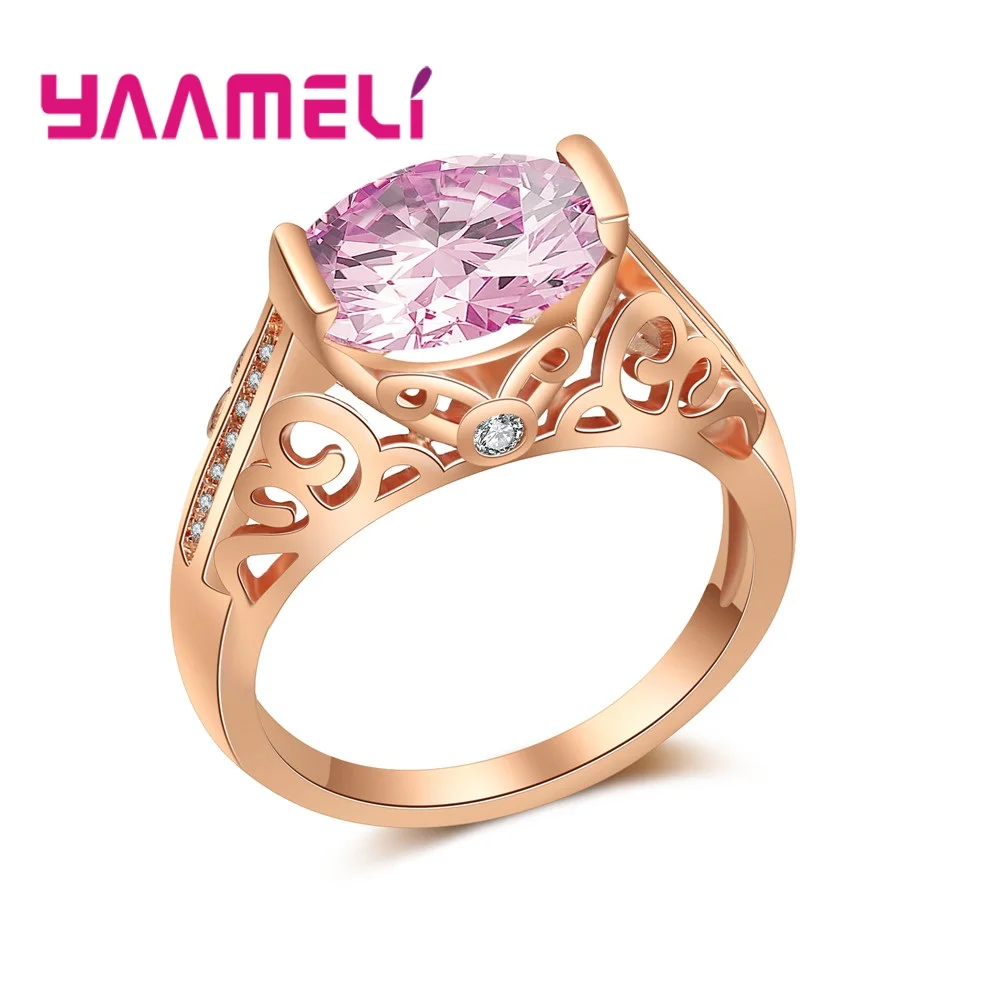 High Quality Rose Gold Color Finger Rings For Women Ladies Pink Oval Hard Cubic Zirconia Stone Crystal Jewelry Present
High Quality Rose Gold Color Finger Rings For Women Ladies Pink Oval Hard Cubic Zirconia Stone Crystal Jewelry Present