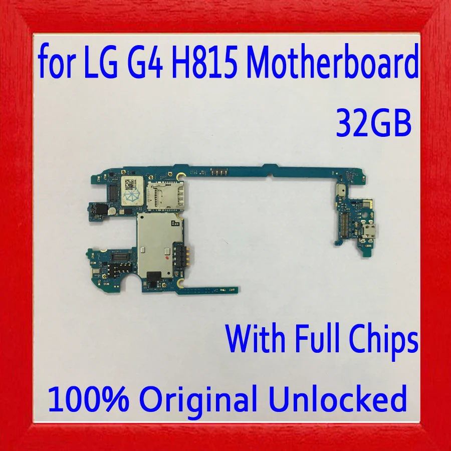 Original unlocked for LG G4 H815 Motherboard with Full Chips,32gb for LG G4 H815 Logic board with Android System,Free Shipping
Original unlocked for LG G4 H815 Motherboard with Full Chips,32gb for LG G4 H815 Logic board with Android System,Free Shipping