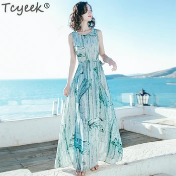 Tcyeek Long Summer Dress Women Beach Party Dress Chiffon Print Dresses Slim Sleeveless Clothes Vestidos De Fiesta 2019 LWL1651
Tcyeek Long Summer Dress Women Beach Party Dress Chiffon Print Dresses Slim Sleeveless Clothes Vestidos De Fiesta 2019 LWL1651