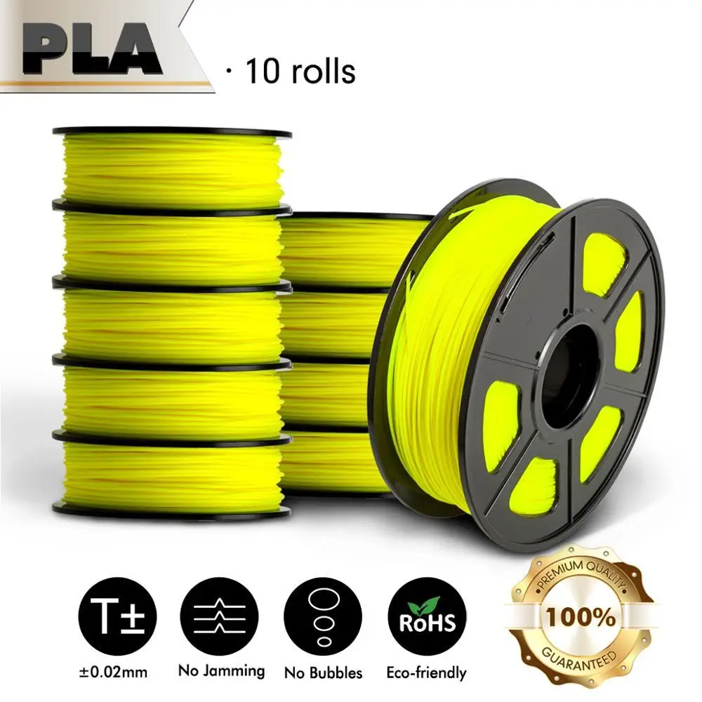 SUNLU 1.75mm PLA Filament 1KG/2.2lb With Spool 3D Printer Degradable PLA Filament 10 Rolls Extruder Printing Consumable
SUNLU 1.75mm PLA Filament 1KG/2.2lb With Spool 3D Printer Degradable PLA Filament 10 Rolls Extruder Printing Consumable