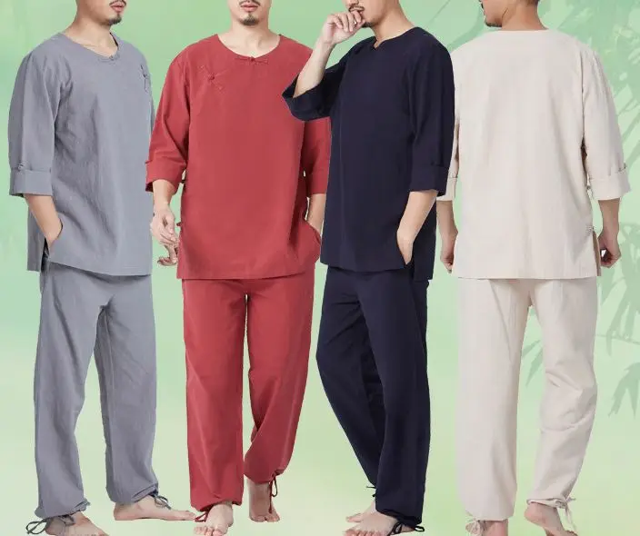 Male Spring&Summer Cotton&linen yoga suit kung fu clothing men zen lay meditation uniforms red/dark blue/khaki
Male Spring&Summer Cotton&linen yoga suit kung fu clothing men zen lay meditation uniforms red/dark blue/khaki
