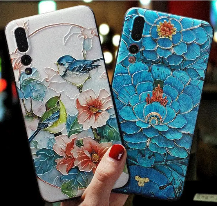3D рельефный чехол для Huawei Mate 10 20 Lite P30 P8 P9 P10 P20 Pro P Smart Y9 2019 чехлы Honor Play 7A 8X 9 из