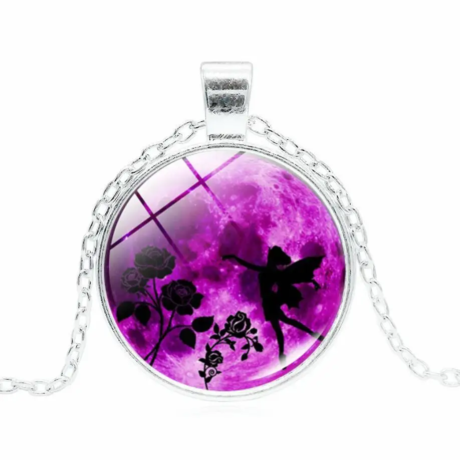 Hot Sale Fairy in Moon Photo Necklace Angel Jewelry Crescent Moon Pendant Glass Cabochon Silver Chain Choker Neckless for Women
Hot Sale Fairy in Moon Photo Necklace Angel Jewelry Crescent Moon Pendant Glass Cabochon Silver Chain Choker Neckless for Women