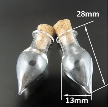 50pieces/lot 28mm tear water drop transparent Charm cork glass Bottle jar Perfume essential oil vial pendant mini glass bottle 
50pieces/lot 28mm tear water drop transparent Charm cork glass Bottle jar Perfume essential oil vial pendant mini glass bottle