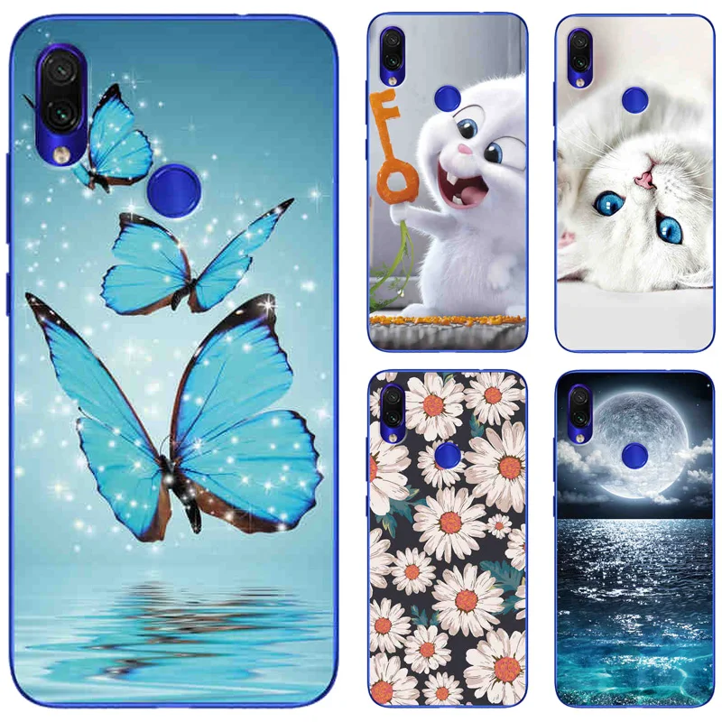 Case For Xiaomi Redmi Note 7 6.3" Cute Animal Scenery Printing Patterned Pro Phone Back Cover |