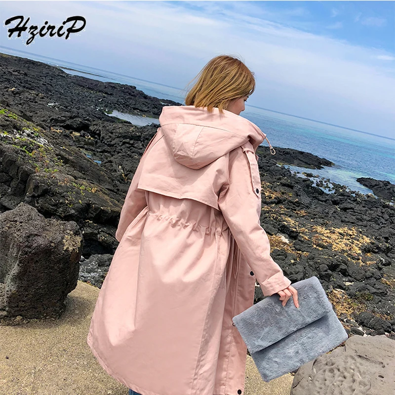 HziriP New England 2018 Autumn Jacket Women's Hooded Fashion Loose Single Breasted Long Windbreaker Female Zipper Outwear Coat
HziriP New England 2018 Autumn Jacket Women's Hooded Fashion Loose Single Breasted Long Windbreaker Female Zipper Outwear Coat