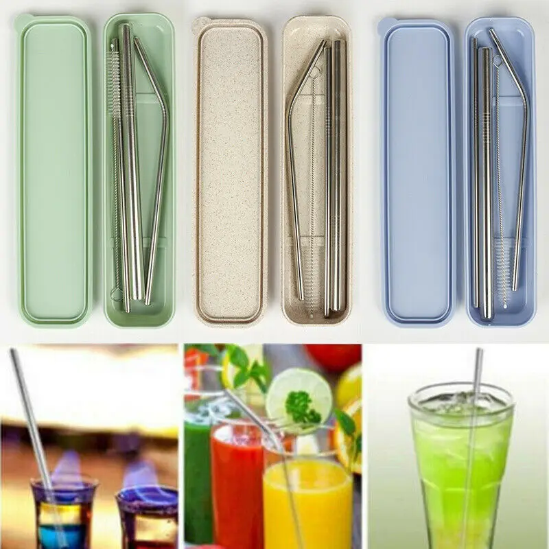 Tofok 4/10Pcs Stainless Steel Straw With Cleaner Brush Reusable Metal Straws Set For Glass Mug Random Color Box Bar Accessories
Tofok 4/10Pcs Stainless Steel Straw With Cleaner Brush Reusable Metal Straws Set For Glass Mug Random Color Box Bar Accessories